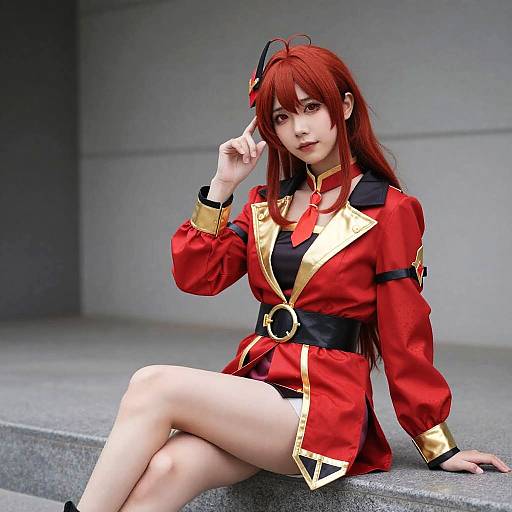 Rakan Cosplay in Red and Gold