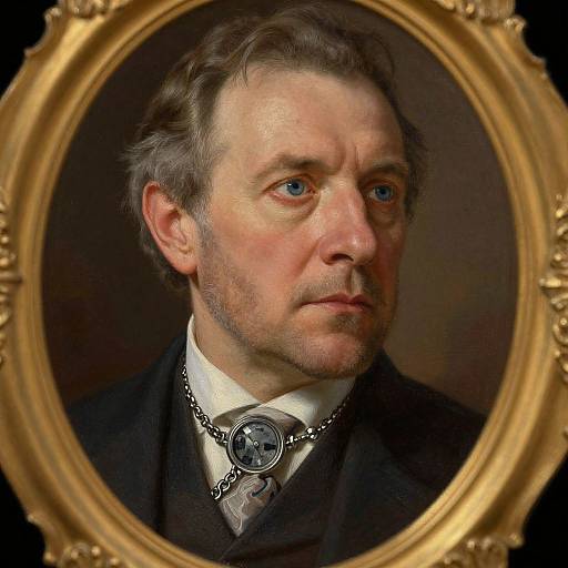 Hyperrealistic Gentleman Portrait in Locket