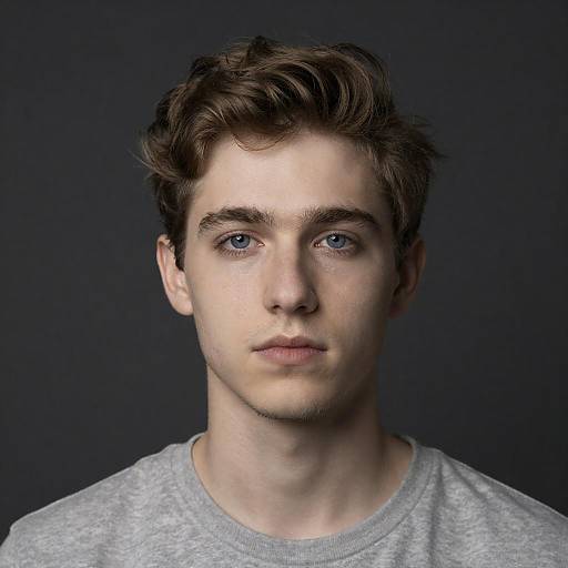 Close-Up Portrait of Young Man