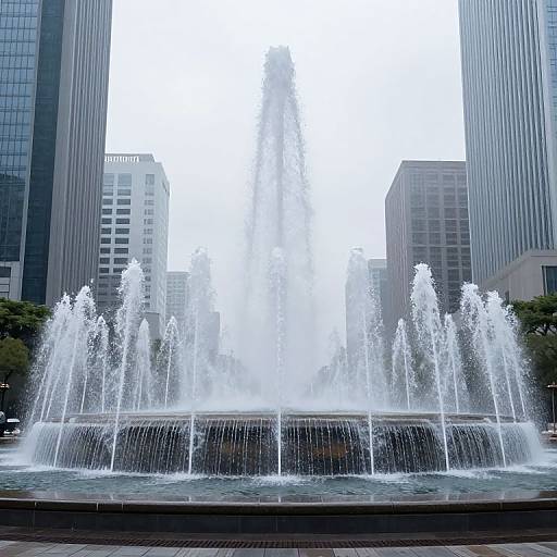 Surreal Gravity-Defying Fountain