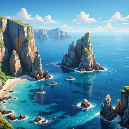 Stunning Rocky Cliffs and Ocean View