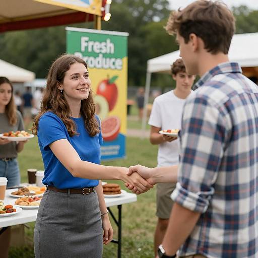 Vibrant Fairground Interaction in Daylight