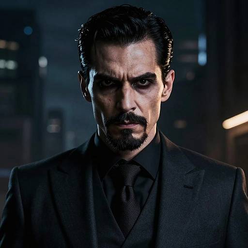 Sinister Villain in Shadowy City