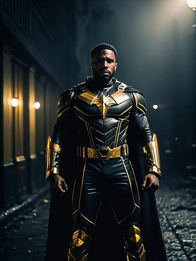 Falcon Superhero in Black and Red