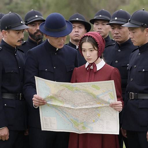 Historical Scene with Men and Young Woman