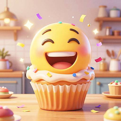 Joyful Cupcake Balloon Celebration