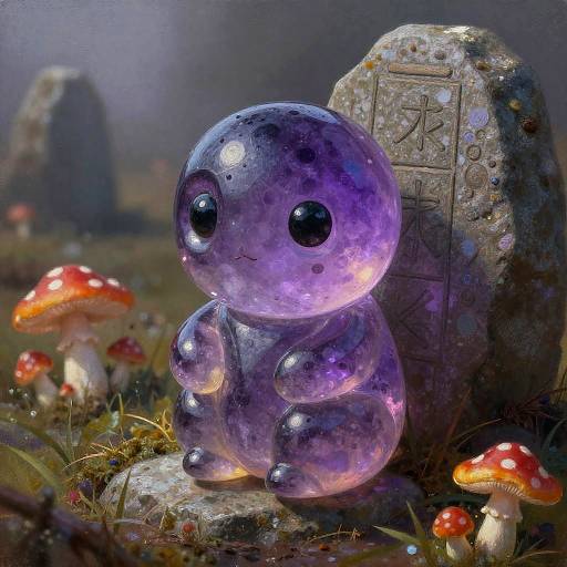 Violet Quartz Imp on Misty Moorland