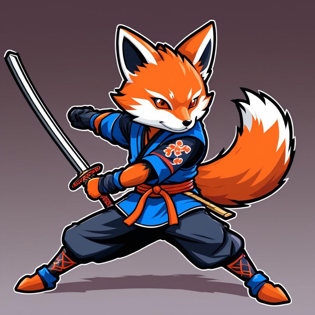 Anime-Inspired Fox Ninja Character Design