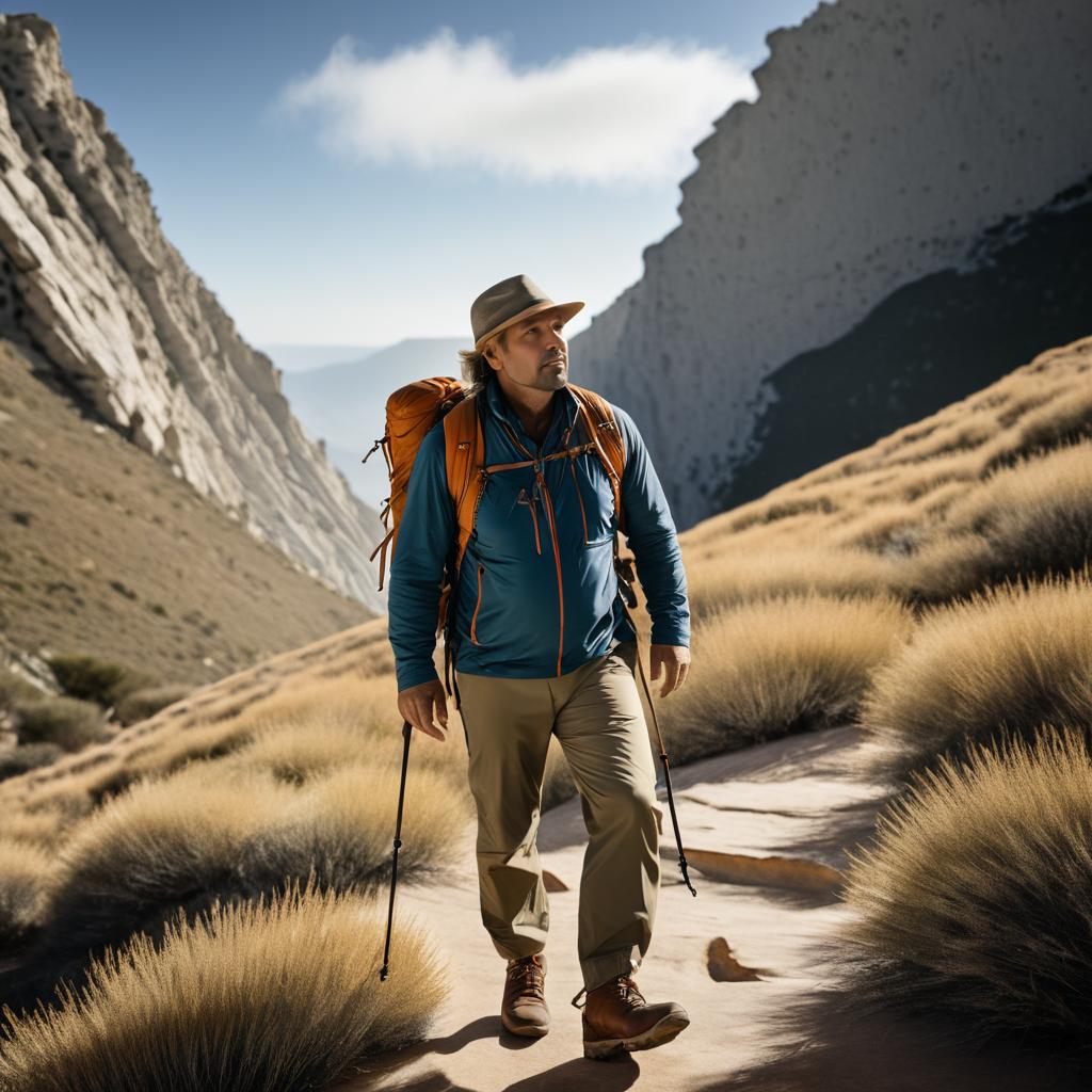 Rugged Adventurer in Natural Daylight