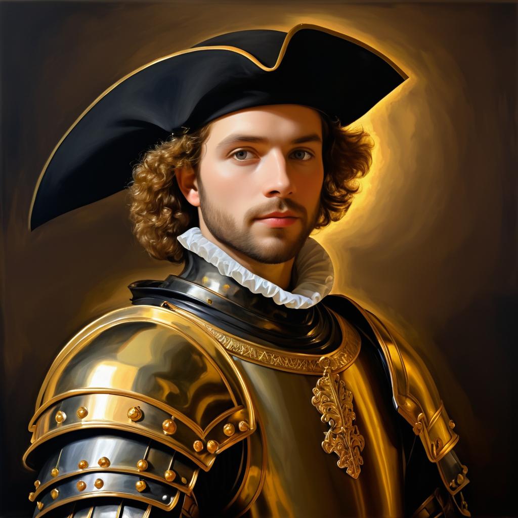 Male Knight Inspired by Rembrandt's Style