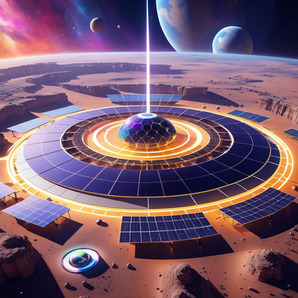 Futuristic Renewable Energy Hub in Space