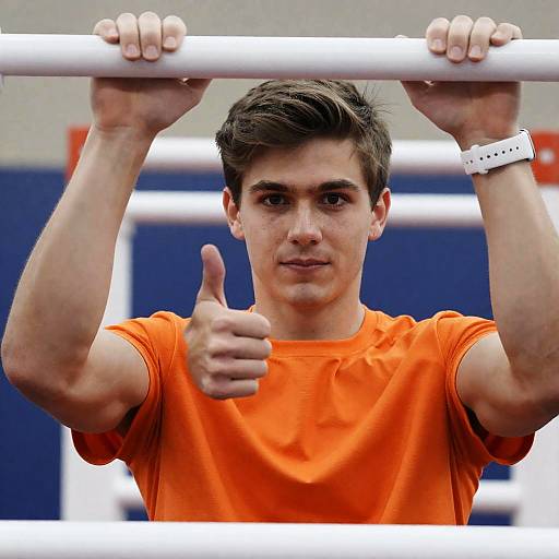 Young Man in Orange Shirt Photography