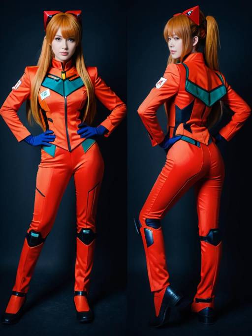 Realistic Asuka Langley Cosplay Photo