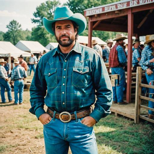 Stocky Cowboy at Country Fair