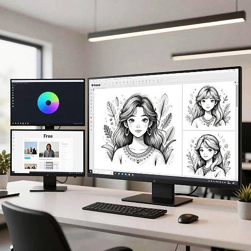 Creative AI Art Workspace Showcase