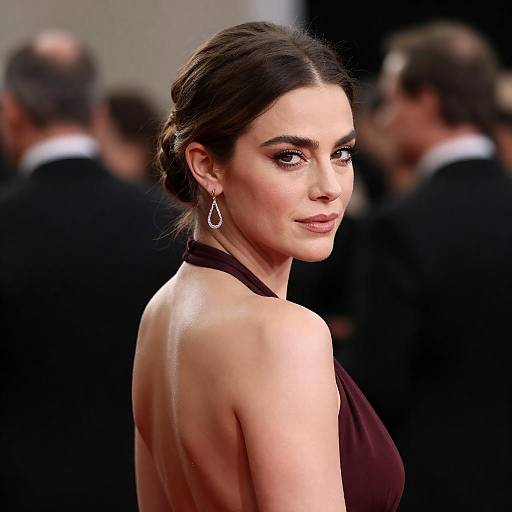 Elegance in Maroon: A Striking Portrait