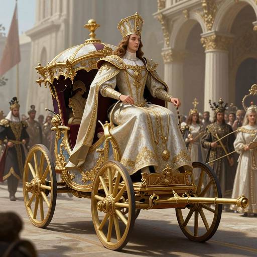 Noble in Luxurious Parade Chariot