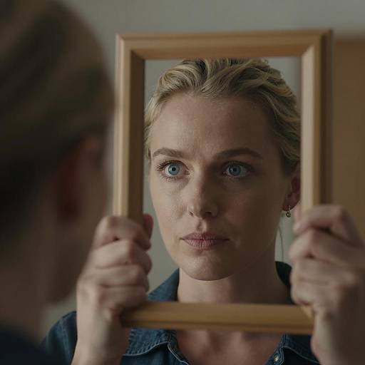 Intriguing Close-Up of a Focused Blonde