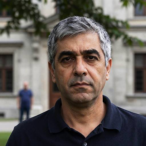 Serious Middle-aged Man Outdoors