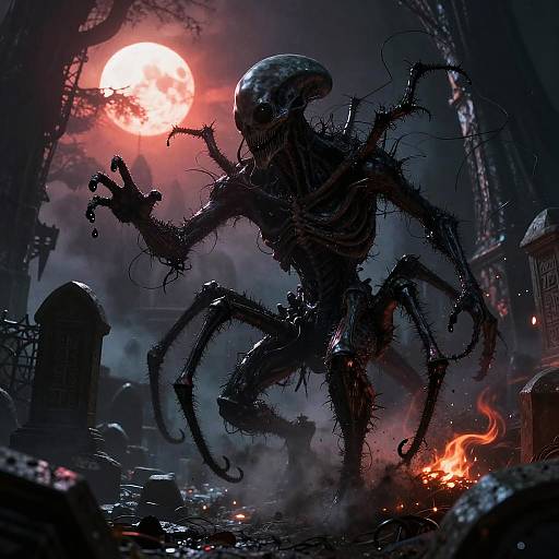 Arachnid Wraith of Ink and Runes