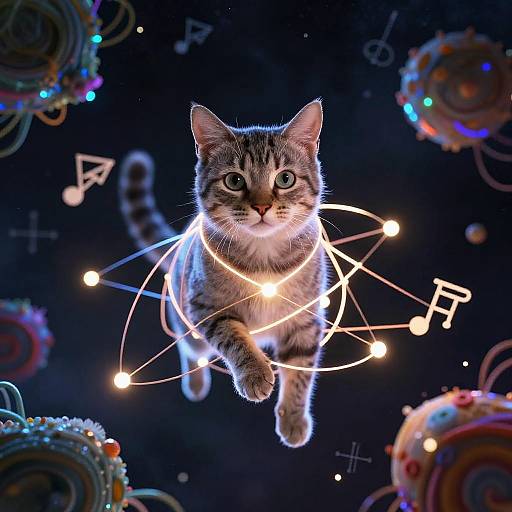 Futuristic Cat in Cosmic String Theory