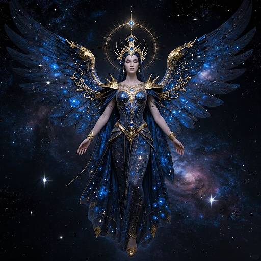 Celestial Being with Cosmic Armor