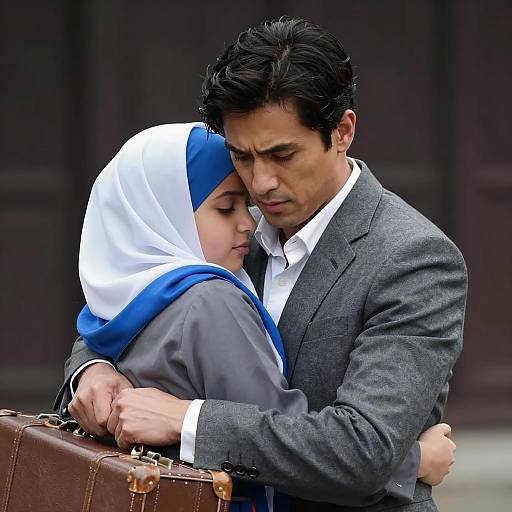 Intense Embrace: A Heartwarming Moment