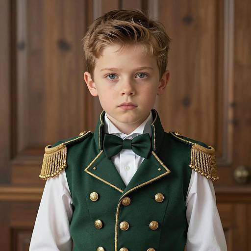 Boy in Victorian Military Costume