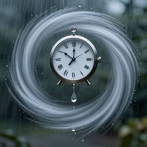 Surreal Floating Crystal Clock Raindrop