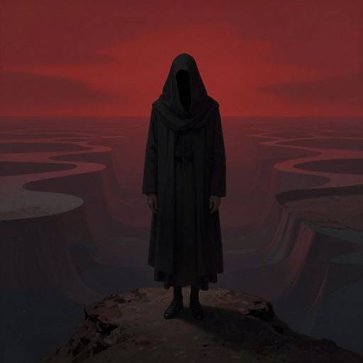 Haunting Victorian Figure Over Abyss