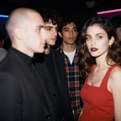 Vibrant Nightclub Scene with Four People