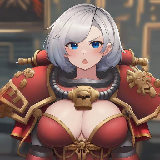 Illustration of Adepta sororitas, warhammer 40k in the style of Pixie willow (voice actor)