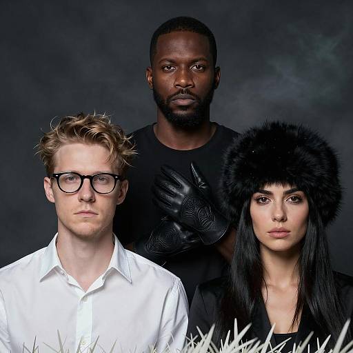 Dramatic Trio in Smoky Atmosphere