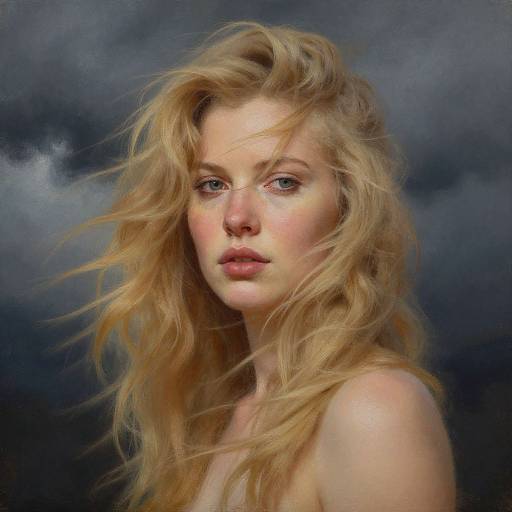 Hyper-Realistic Blonde Woman Portrait
