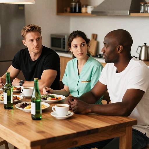 Candid Kitchen Gathering with Friends