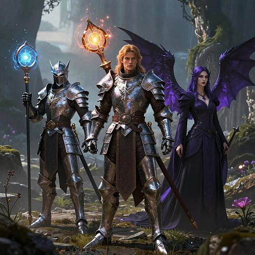 Epic Fantasy Warriors with Elemental Magic