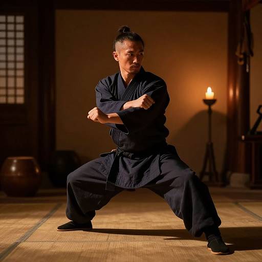 Ancient Martial Arts Training Scene