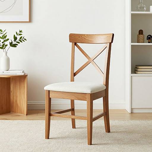 Minimalist Wooden Dining Chair Setup