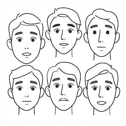Expressive Single-Line Human Faces