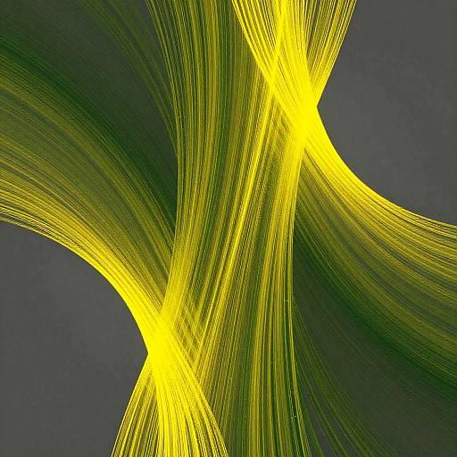 Vibrant Yellow and Green Abstract Waves