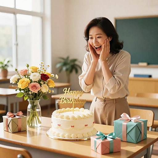Joyful Teacher's Birthday Celebration