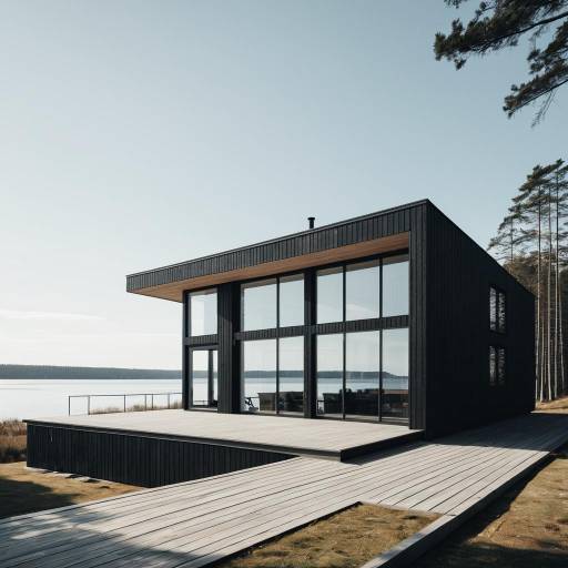Scandinavian Minimalist Lakefront House