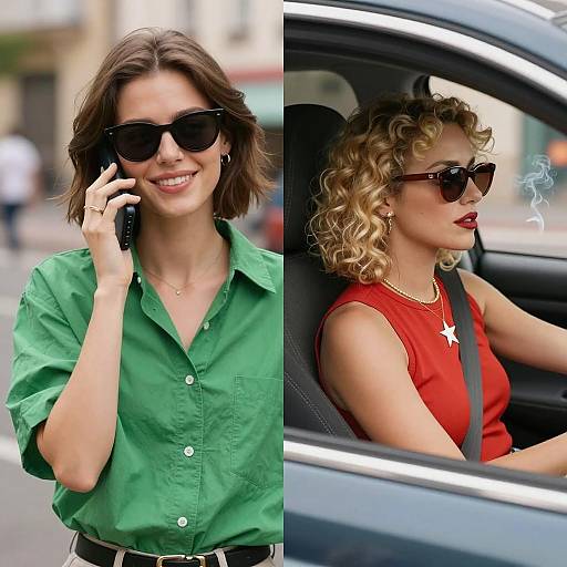 Split Image of Two Distinct Women