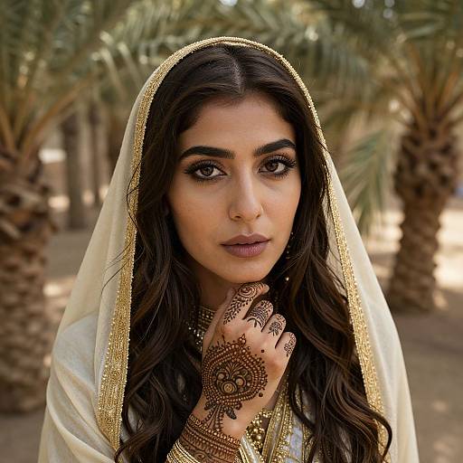 Photorealistic Portrait of Enigmatic Middle Eastern Woman