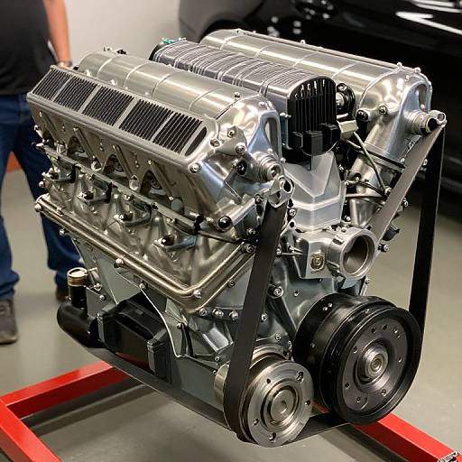 Detailed Twin V8 Engine Setup