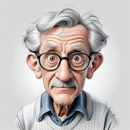 Hilarious Caricature of a Nerdy Professor