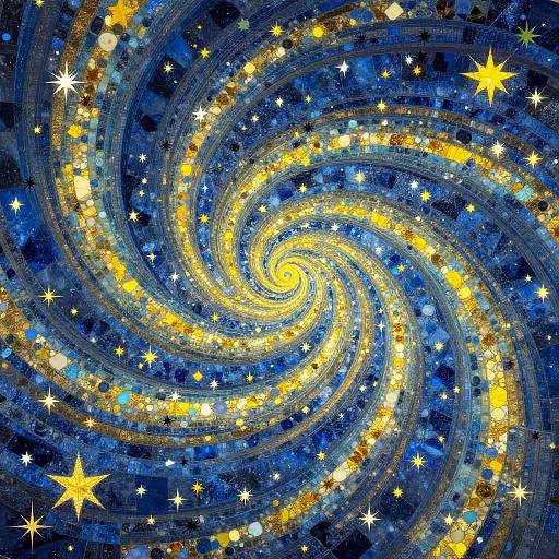 Vibrant Cosmic Mosaic Artwork
