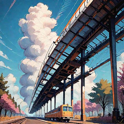 High-Scoring Scenic Train Station at Dusk