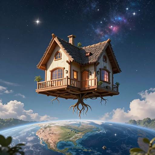 Whimsical Gravity-Defying Dream House