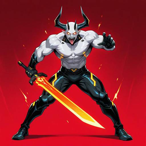 Muscular Ghoul with Glowing Sword Muscular Ghoul with Glowing Sword